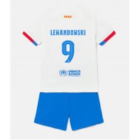 Barcelona Robert Lewandowski #9 Fußballbekleidung Auswärtstrikot Kinder 2023-24 Kurzarm (+ kurze hosen)
